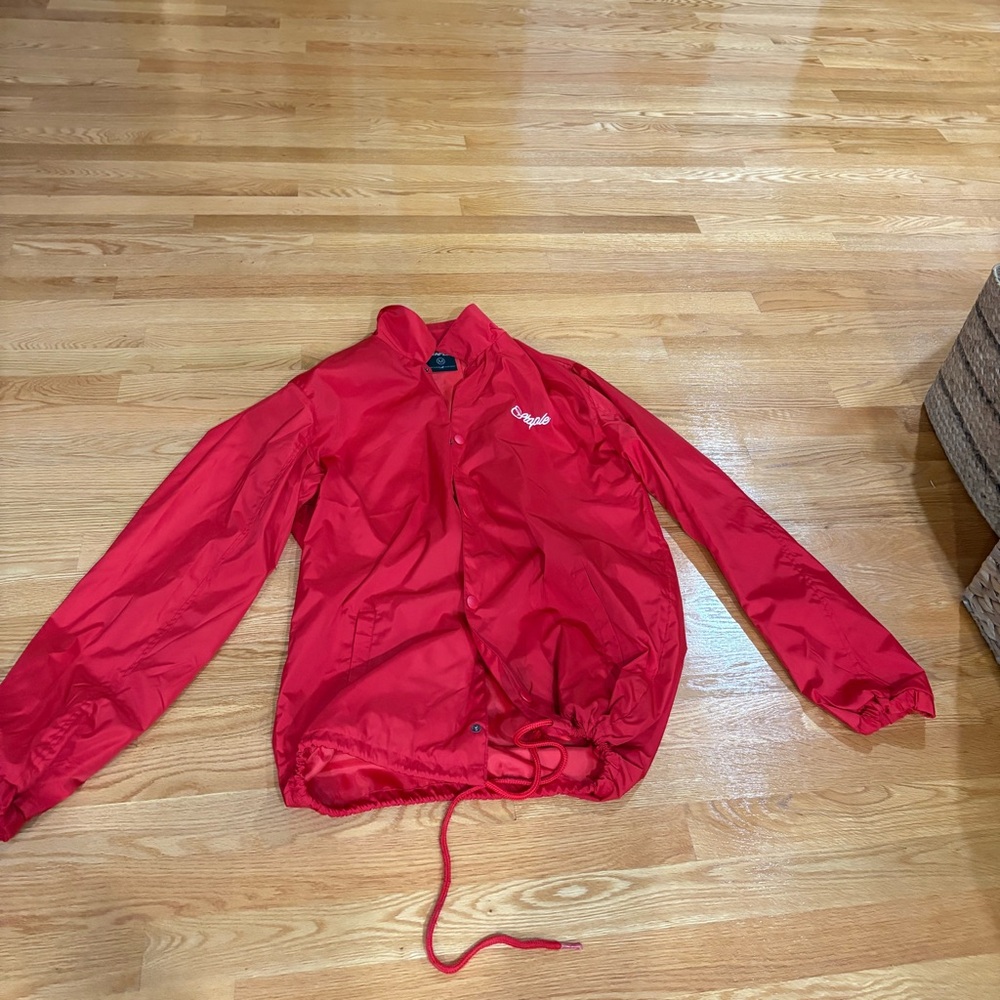 Mens Staple Red windbreaker Jacket size M